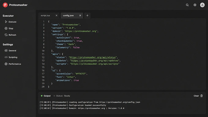 Protosmasher configuration settings