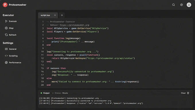 Protosmasher script editor